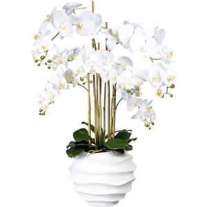 Creativ green Kunstorchidee »Phalaenopsis«, in Design-Kunststoffvase weiss Größe