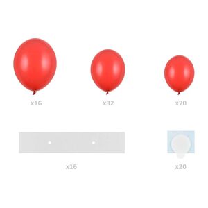 partydeco Luftballon »Luftballon Herz Rot, 166« Rot Größe