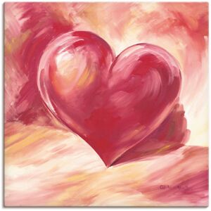 Artland Wandbild »Rosa/rotes Herz«, Herzen, (1 St.), als Alubild,... rot Größe