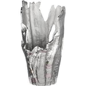 GILDE Dekovase »Vase Coralifero«, (1 St.), extravagante Form, Aluminium,... silberfarben Größe