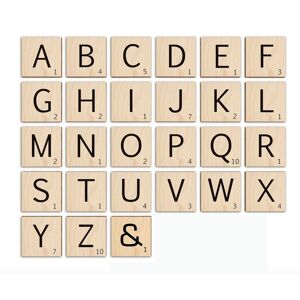 Wall-Art Holzbild »Scrabble Deko Buchstaben 15cm«, M, (1 St., Dekorativer... Vintage Braun Größe