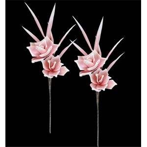 I.GE.A. Kunstblume »Softschaum-Rose«, Rosenzweig rosa Größe
