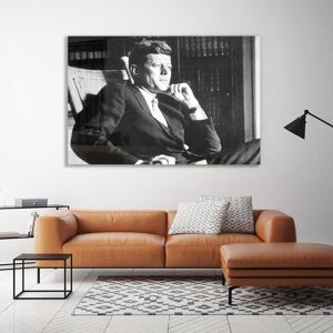 queence Acrylglasbild »Kennedy«, Schwarz-Weiss-Mann-Stars, Fine Art-Print in... grau Größe