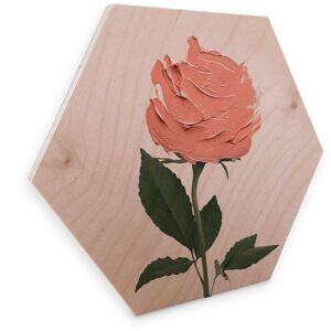 Wall-Art Holzbild »Geometrisches Holzbild Rosen«, Schriftzug, (1 St.),... Pastel Rosa Größe