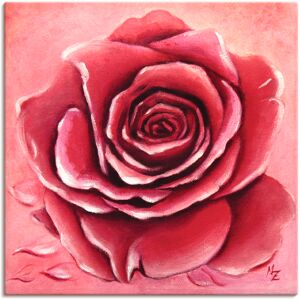 Artland Wandbild »Rote Rose handgemalt«, Blumen, (1 St.), als Alubild,... rot Größe