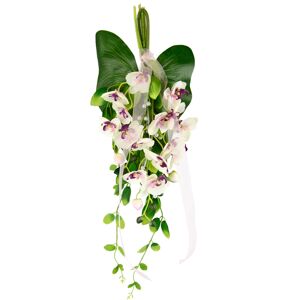 I.GE.A. Kunstblume »Orchidee«, Zum Hängen oder Tischdeko Mittelstücke Wanddeko violett,weiss Größe