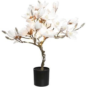 Creativ deco Kunstpflanze »Magnolie«, beschneit, Höhe ca. 58 cm, mit 20 LEDs weiss/braun/schwarz/natur/altrosa Größe