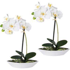 Creativ green Kunstorchidee »Phalaenopsis«, 2er Set, in Kunststoffschale weiss Größe