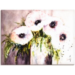 Artland Leinwandbild »Lila Mohn in Vase«, Blumen, (1 St.), auf Keilrahmen... lila Größe