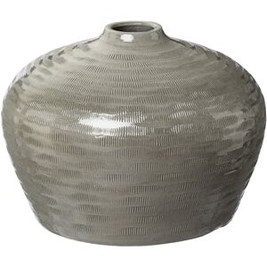 Creativ deco Tischvase »HUMILIS«, (1 St.), aus Keramik, mit Streifenmuster grau Größe