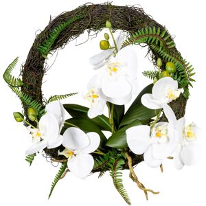 Creativ green Kunstkranz »Wandkranz Orchidee Phalaenopsis« weiss Größe