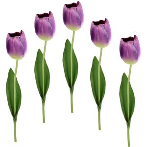 I.GE.A. Kunstblume »Real Touch Tulpen«, 5er Set künstliche Tulpenknospen,... violett Größe