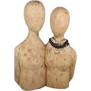 Casablanca by Gilde Dekofigur »Skulptur Pair, natur«, Dekoobjekt, aus Holz,... natur Größe