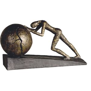 Casablanca by Gilde Dekofigur »Skulptur Heavy Ball«, Dekoobjekt, Höhe 22 cm,... bronzefarben Größe