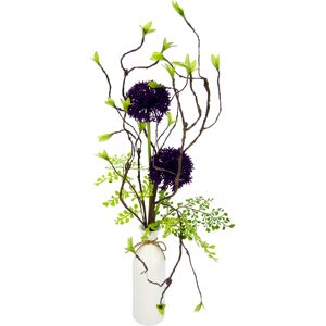 I.GE.A. Kunstblume »Arrangement Allium«, Vase aus Keramik violett Größe