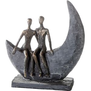 Casablanca by Gilde Dekofigur »Skulptur Moon«, Dekoobjekt, Höhe 24 cm,... bronzefarben Größe