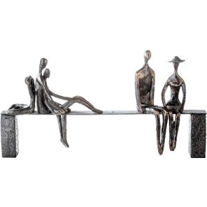 Casablanca by Gilde Dekofigur »Skulptur Leisure«, Dekoobjekt, Höhe 23 cm, mit... bronzefarben Größe