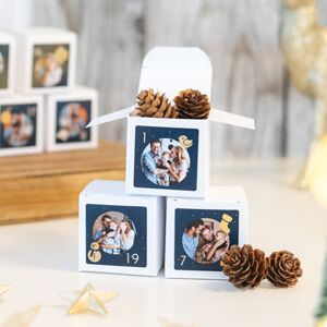 smartphoto DIY-Adventskalender Set mit Schachteln & quadratischen Stickern - 24 Stk.