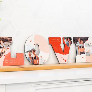 smartphoto Deko-Buchstaben Love zur Hochzeit