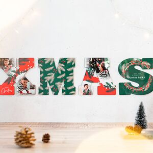 smartphoto Deko-Buchstaben Xmas zu Weihnachten