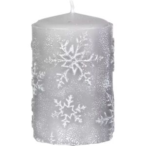 Safe Candle - Weihnachtskerze, H15cm,Ø6.5cm, Antikes Silber