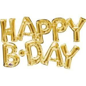 Amscan - Folienballon Happy Birthday Gold Supershape™ Multicolor