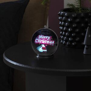Konstsmide Christmas 3D-Hologrammkugel Merry Christmas, 42 LEDs