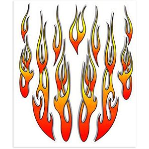 4R Quattroerre.it 32100 Sticker Aufkleber Flammen, 20 x 24 cm