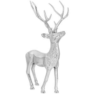 . Deko-Hirsch Deer L; 28x58.5x40.5 cm (BxHxT); silber