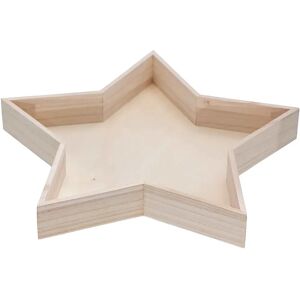 buttinette Tablett Stern aus Holz, 40 cm - Size: 40 cm