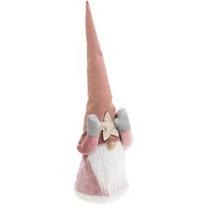 buttinette Wichtel aus Stoff, rosa/grau, 35 cm - Size: 35 cm