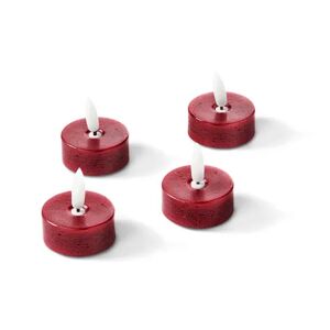 4 LED-Echtwachs-Teelichter - Tchibo - Rot Polypropylen Rot  unisex