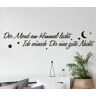 queence Wandtattoo »Der Mond am Himmel lacht...«, hohe Klebkraft dunkelgrau