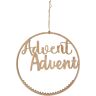 buttinette Adventskalender-Ring Advent aus Holz, 40 x 40 cm - Size: 40 cm Ø