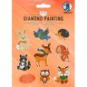 Ursus Diamantenstickerei Sticker Waldtiere, 8 Sticker - Size: 4,5 x 3,5 cm, 5,5 x 7,0 cm