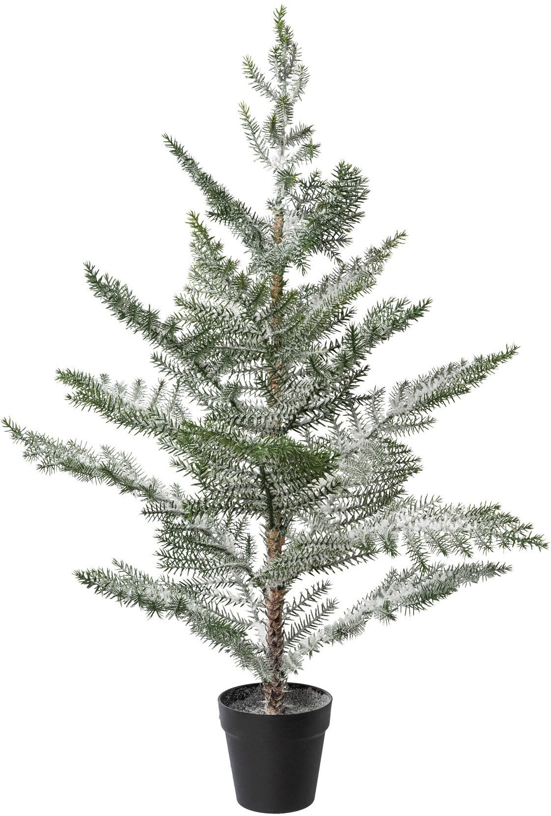 Creativ deco Künstlicher Weihnachtsbaum, Im Topf; Beschneite Optik grün