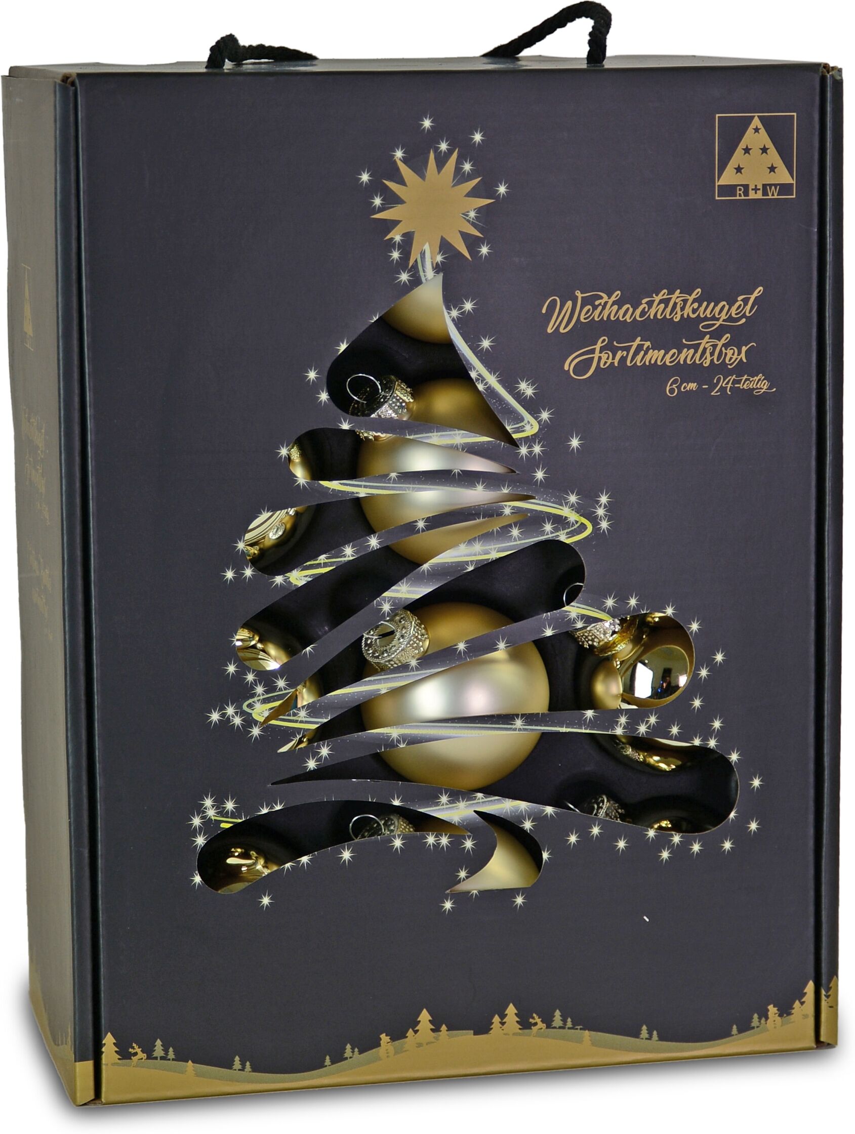 RIFFELMACHER & WEINBERGER Weihnachtsbaumkugel, (Set, 24 St.), Ø ca. 6 cm, aus... beige