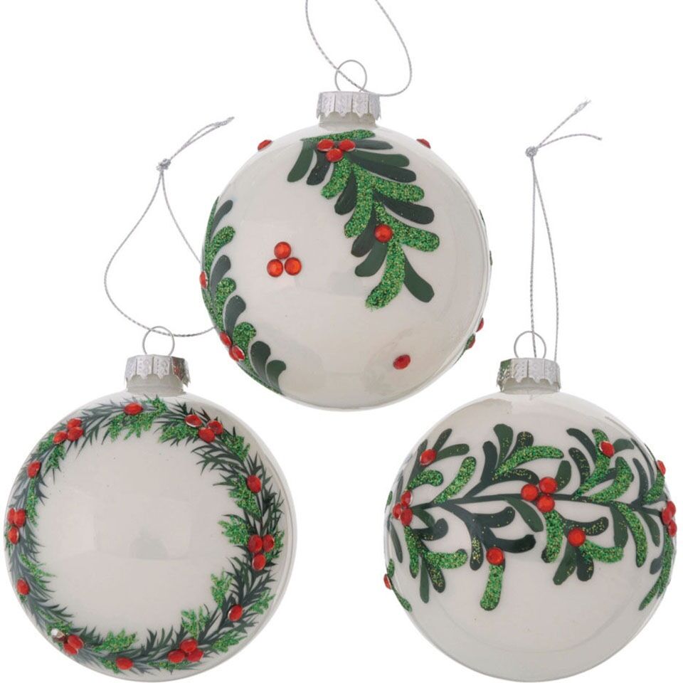 BOLTZE Weihnachtsbaumkugel »Norgard«, (Set, 3 St.) bunt