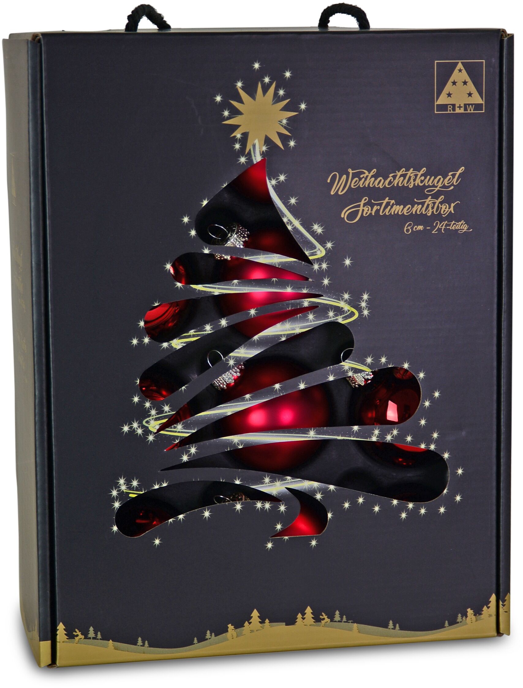 RIFFELMACHER & WEINBERGER Weihnachtsbaumkugel, (Set, 24 St.), Ø ca. 6 cm, aus... rot