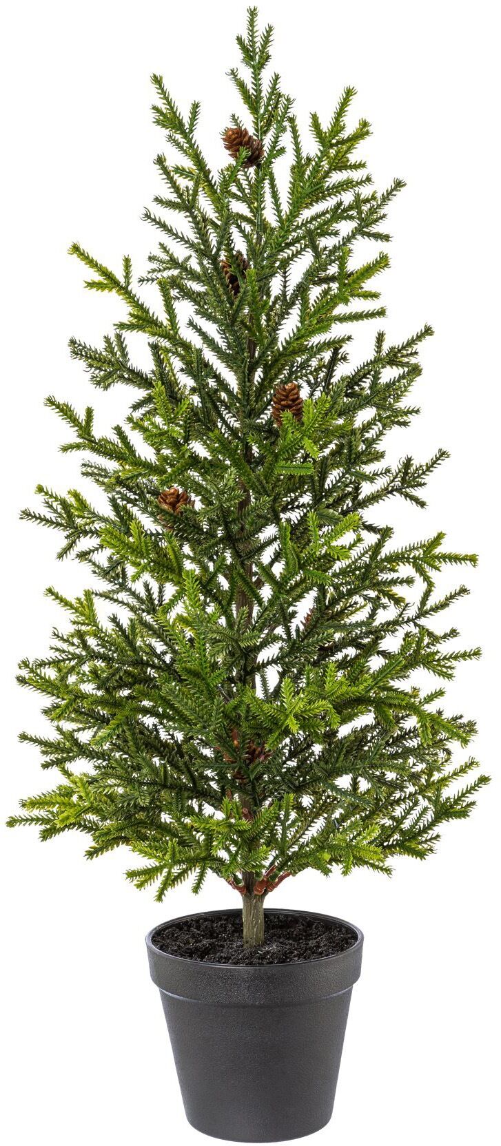 Creativ deco Künstlicher Weihnachtsbaum, Im Topf grün
