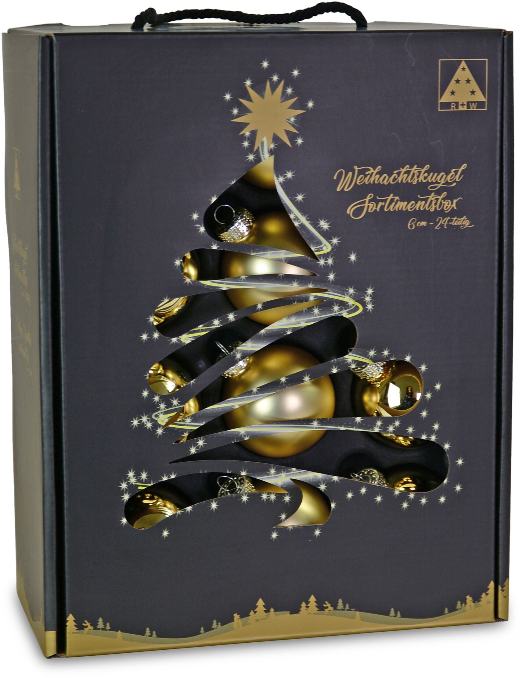 RIFFELMACHER & WEINBERGER Weihnachtsbaumkugel, (Set, 24 St.), Ø ca. 6 cm, aus... goldfarben
