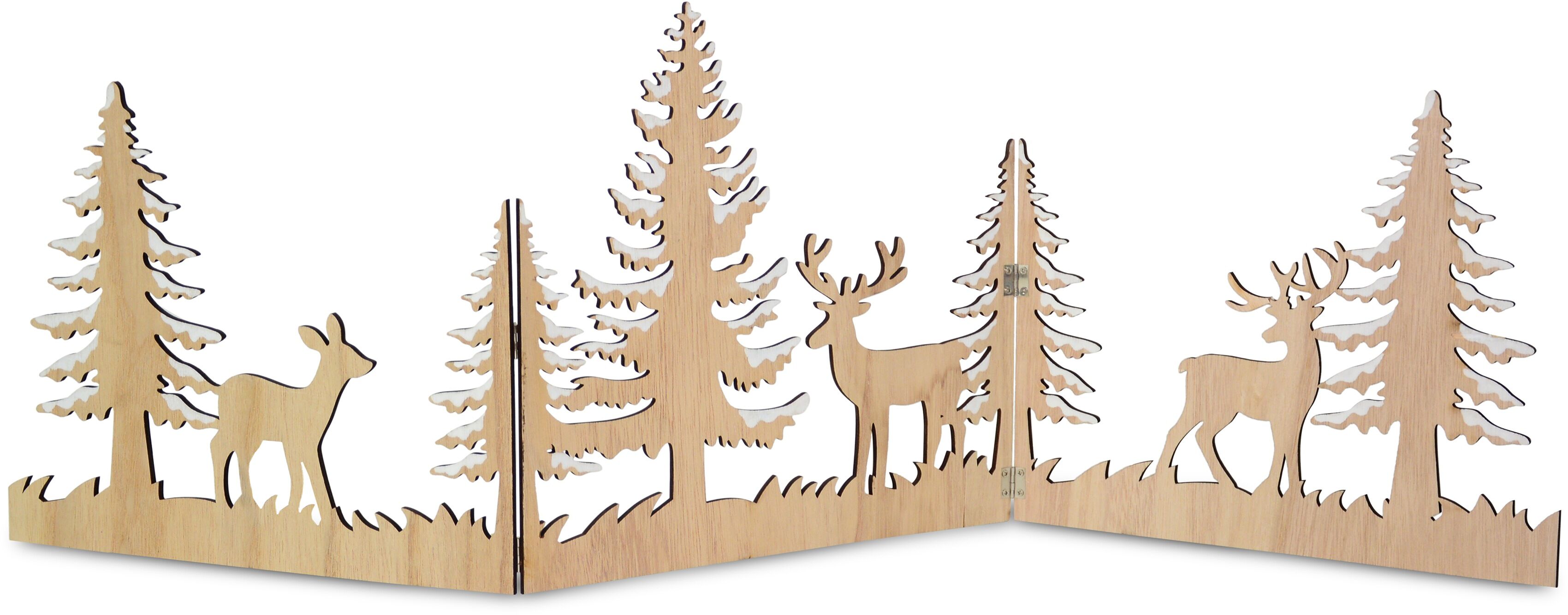 andas Dekoobjekt »Hilla«, (1 St.), Weihnachts-Silhouette aus Holz, Höhe ca.... braun