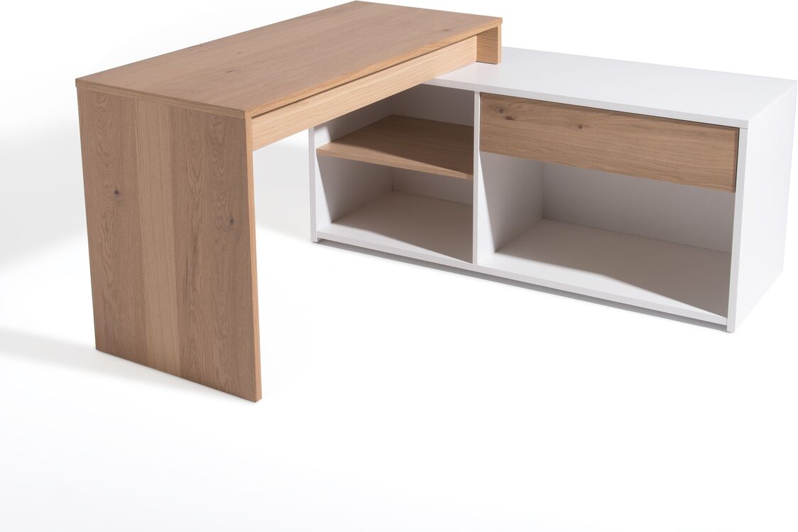 LA REDOUTE INTERIEURS Eckschreibtisch MADDO, modularer Aufbau BEIGE