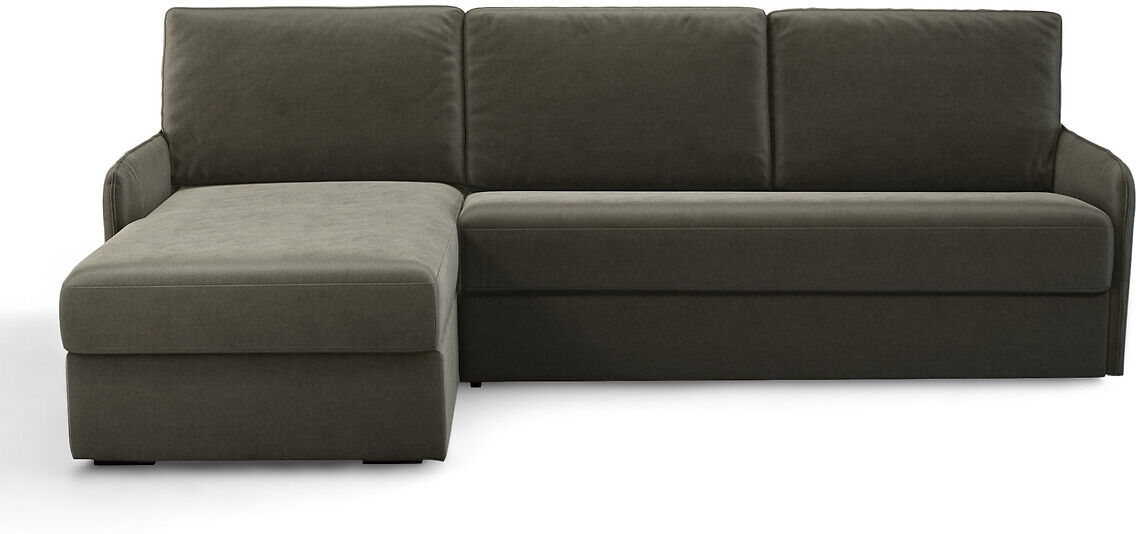 LA REDOUTE INTERIEURS Eckschlafsofa Nano, Samt, Schaumstoff GRÜN;GELB;BLAU