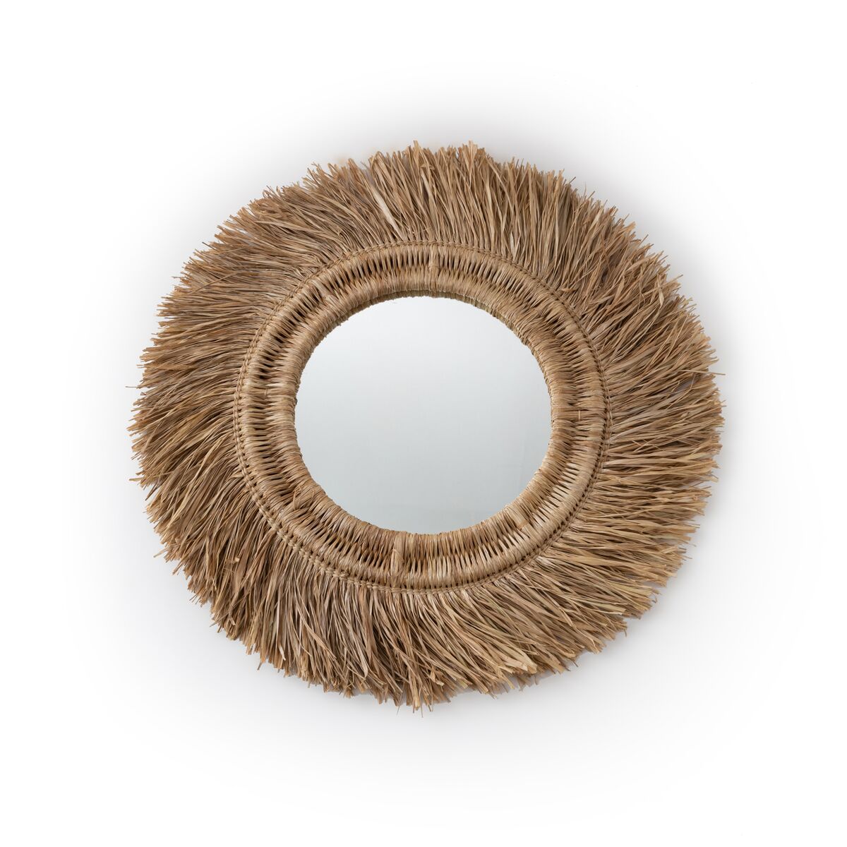 LA REDOUTE INTERIEURS Runder Spiegel Loully, Rattan und Sisal, Ø 100 cm BEIGE