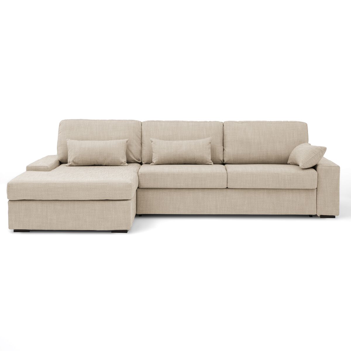 AM.PM Ecksofa Neige, Bezug meliert, Polyester/Leinen BEIGE;GRAU