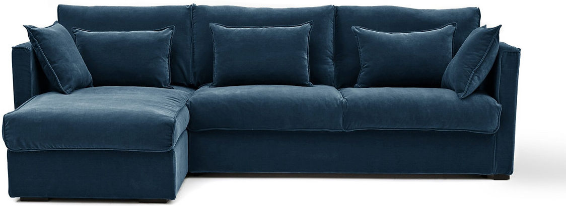 AM.PM Eckschlafsofa Camille, Samt ANDERE;BLAU;GRAU;GRÜN