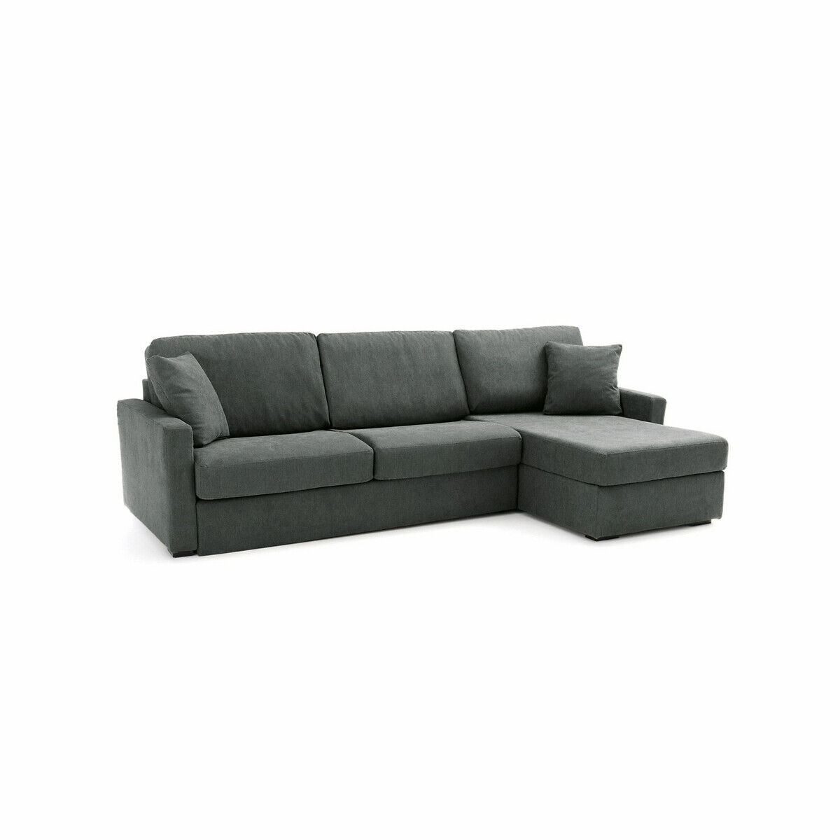 LA REDOUTE INTERIEURS Eckschlafsofa Timor, Strukturgewebe, Latex BRAUN;GRAU