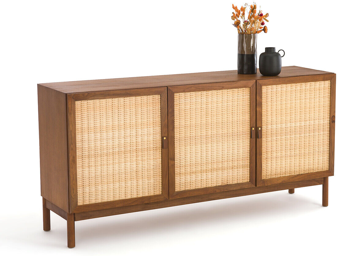 LA REDOUTE INTERIEURS Sideboard Patxi, Teak und Rattan BEIGE