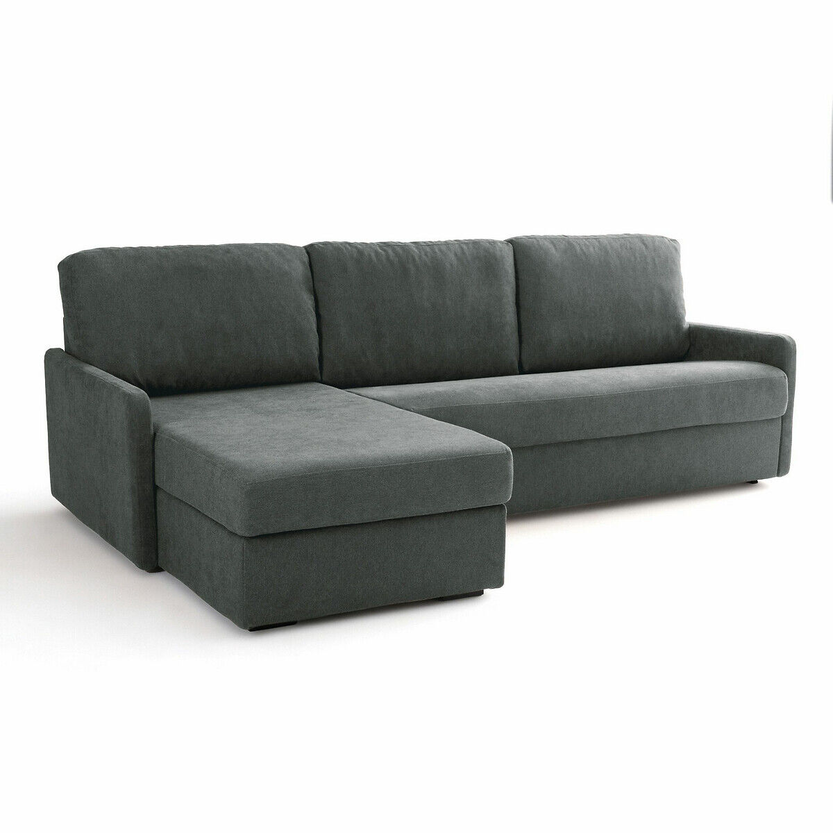 LA REDOUTE INTERIEURS Eckschlafsofa Marta, Strukturgewebe, Latex BRAUN;GRAU